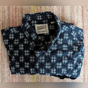 SOLD! Japanese Kasuri button-up shirt